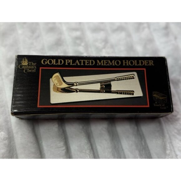 The Captain's Chest GOLD PLATED MEMO HOLDER Golf Club - Picture 3 of 3